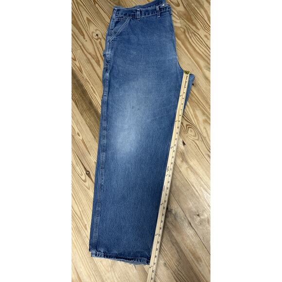 Carhartt B13 DST Blue Dungaree Work Carpenter Jeans Mens 46x32 - Picture 6 of 6